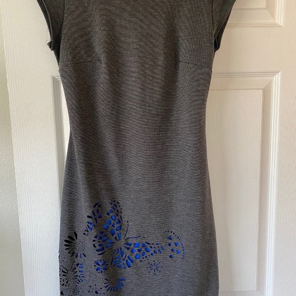 Desigual Grey and Blue Sheath Dress - Picture 5 of 7